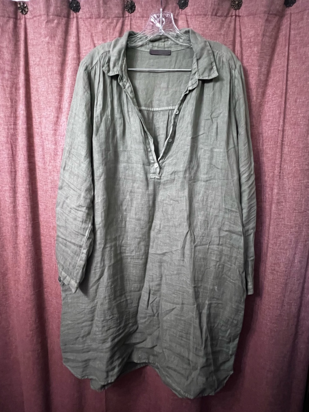 Lola linen shirt dress